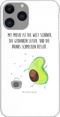 Produktbild von Mr. & Mrs. Panda Iphone 11 Pro Handyhülle Avocado Tanzen - Weiß - Geschenk, Urlaub, Party, Singen, Handy Case, Premium Kunststoff, Musik