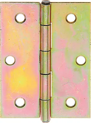 Produktbild von Alberts Scharnier | halbbreit | galvanisch gelb verzinkt | 80 x 58 mm | 20er Set