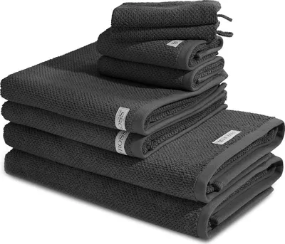 Produktbild von Ross Selection 2 X Wasch- 2 X Gäste- 2 X Dusch- 2 X Handtuch im Set Frottee aus Bio Baumwolle 540 g/m², Weich saugstark und schnell trocknend, Gewebte Bordüre in vielen Farben