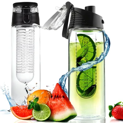 Produktbild von Wasserflasche mit Fruchteinsatz 700 ml Trinkflasche BPA-frei | Getränkeflasche, ideal für Fitness, Schule, Outdoor und Sport - Retoo