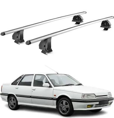 Image de Barres de toit transversales Alu pour Renault R21 1989-1995 75 kg Gris 2Pcs