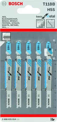 Immagine prodotto di pilový plátek do přímočaré pily T 118 B 5 ks