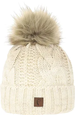 Zdjęcie produktu dla Kobieta Pompon z Ombre Ciepła Wełniana czapka | One Size