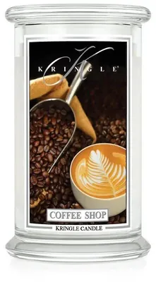 Immagine prodotto di Candela profumata Kringle Candle, Coffee Shop, grande, con due stoppini (624 g)