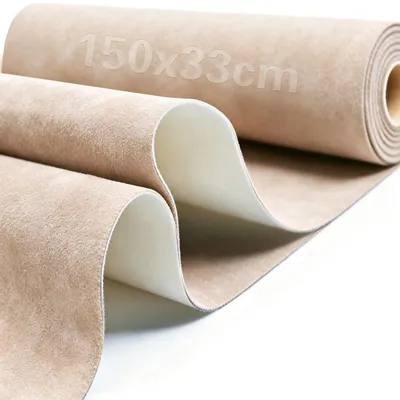 Imagen del producto de Tela de imitación de ante, color beige claro, 150 x 33 cm