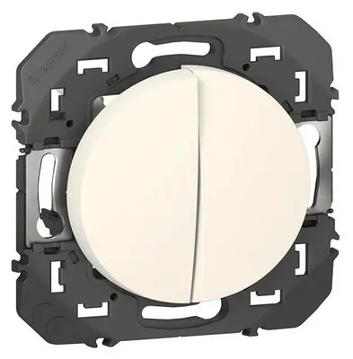 Image de Interrupteur LEGRAND Dooxie va-et-vient 10A + poussoir 6A blanc