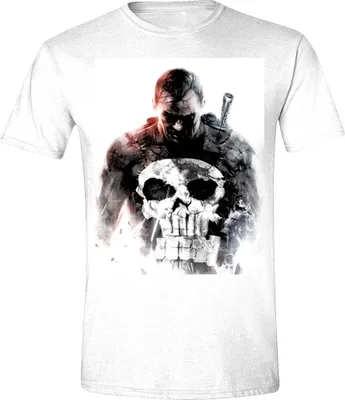 Produktbild von Punisher T-Shirt - Smoke (weiss) XXL