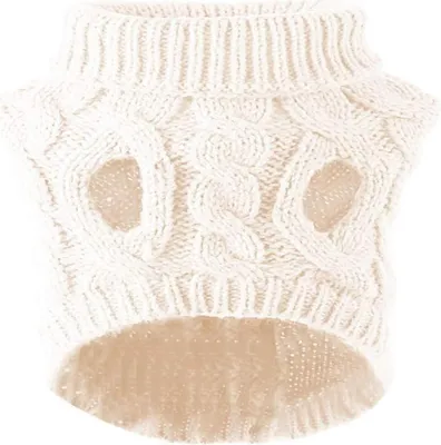 Produktbild von Modischer gestreifter Hundepullover, wärmerer Mantel, Strickwolle, Winterpullover für kleine, mittelgroße und große Hunde