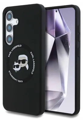 Image de KARL LAGERFELD case passend für SAMSUNG S25 KLHMS25SSKCHTCK (Magnetic Silicone Double Heads) noir