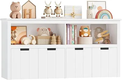 Imagen del producto de Estantería Silecomplaza de 120 cm, mueble para habitación infantil, ideal para guardar juguetes