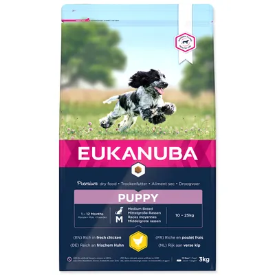 Obrázok produktu pre Eukanuba PUPPY, Šteňa, Kuracie mäso, 3 kg