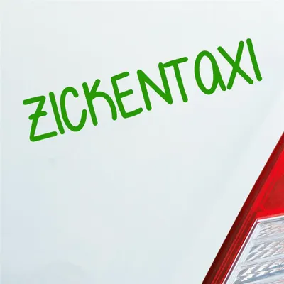 Produktbild von Auto Aufkleber Zickentaxi Mädels Lustig Tuning 19x4 cm Hellgrün Sticker Heckscheibenaufkleber