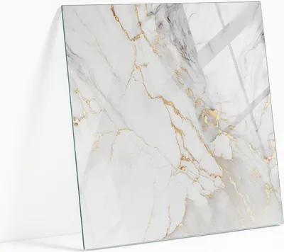 Produktbild von Bedruckte Glas Tischplatte 50x50 cm – Glasplatte mit Motiv – Esstischplatte bedruckt – Sicherheitsglas mit Druck – Tischplatte Ersatz – pflegeleicht – modern – dekorativ – Motivglas – Glastisch modern – Glasplatte Kunst – Glastischplatte Nachbildung –  Eleganter Marmor mit Adern