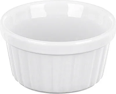 Produktbild von Ragout-Fin-Form 'Prisma' Steingut, Ø 9cm, H 5cm, weiß (1 Stück)