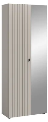 Produktbild von Station Kleiderschrank 1 Tür, 1 Spiegeltür Kaschmir Nachbildung.