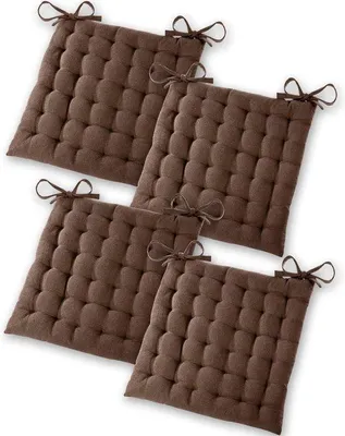 Productafbeelding van Famanu zitkussens, set van 4 - 40 x 40 x 5 cm, bruin