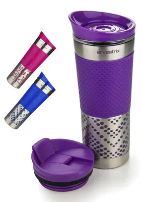 Isolierbecher 450 ml, Edelstahl, doppelwandig, auslaufsicher