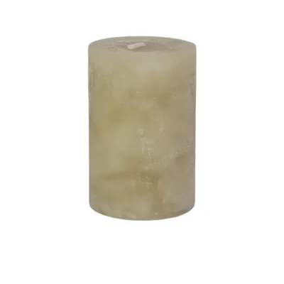 Produktbild von Stumpenkerze durchgefärbt leinen 7,5 x Ø 5 cm