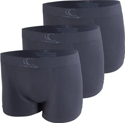 Produktbild von Clark Crown® Boxershorts-Pant 3er Pack Seamless S/M anthrazit-gerippt