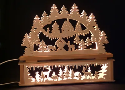 Produktbild von Original Erzgebirgischer Marken Schwibbogen Lichterbogen 50 x 43 cm K50-0_75