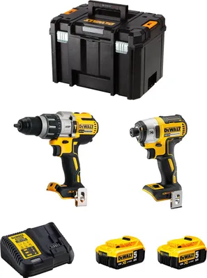 Image de Kit DeWALT DWK224 (DCD996 + DCF887 + 2 x 5.0 Ah + DCB115 + TSTAK VI)