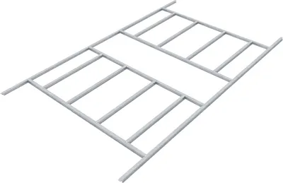 Produktbild von Pergart Fundamentbodenrahmen für Gerätehaus "Dresden II 108" schwarz 226 x 291 x 2,6 cm