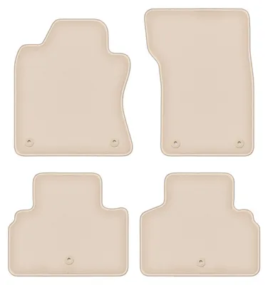 Produktbild von DURBAN Beige Velours-Fußmatten-Set für Infiniti Q50 Limousine (2013-)