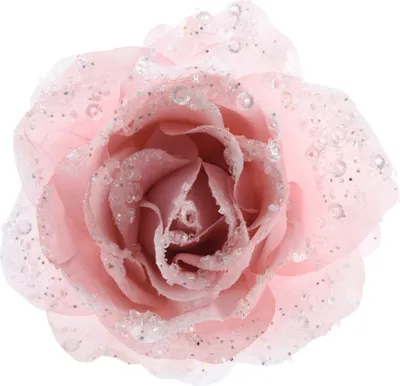 Produktbild von Kunstblumen Rose auf Clip 14cm rosa