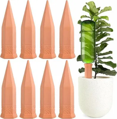 Produktbild von Famanu Gießkegel Automatische Bewässerung - Terracotta, 8er Set