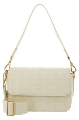 Image de LACOSTE Cuir sac à épaule bandoulière sac à épaule Maheki Flap Crossover Bag Poudre écru