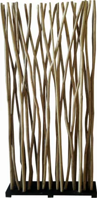Produktbild von SIT Möbel Paravent | recyceltes Teak Holz | B 100 x T 20 x H 200 cm | natur mit schwarz | 07997-01 | Serie ROMANTEAKA