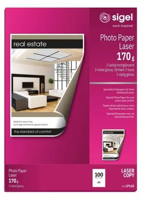 Productafbeelding van A4 fotopapier 100 vellen 170gsm voor kleur laser en copier