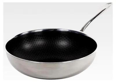 Produktbild von SOBCZYK Hybrid Wokpfanne Induktion 28 cm | Für alle Kochplatten | Ofen- und spülmaschinengeeignet | Bratpfanne mit Antihaftbeschichtung | Frei von PFAS