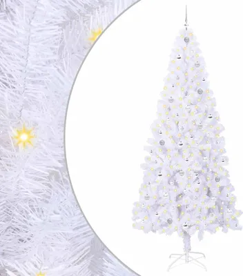 Obrázok produktu pre vidaXL Umelý vianočný stromček biely 240 cm PVC a oceľ