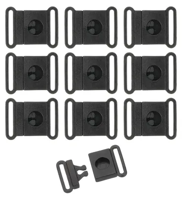 100 Stück Sicherheits-Schnellverschlüsse, 15 mm, schwarz