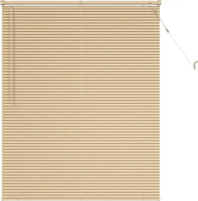 Produktbild von vidaXL Jalousie Hellbraun mit Muster 150 x 110 cm 25 mm PVC