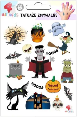 Produktbild von Abwaschbare Tattoos für Kinder Spooky 1
