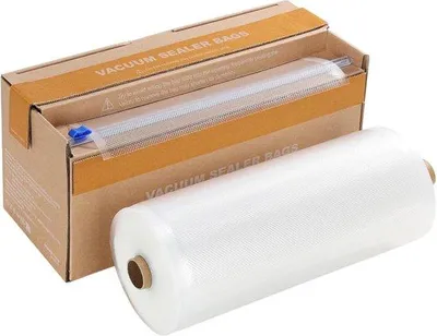 Zdjęcie produktu dla Worki próżniowe do żywności, 20 x 3000 cm - z nożem - wolne od BPA - idealne do zamrażania i gotowania metodą sous-vide