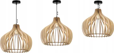 Produktbild von Moderne Led-Deckenhängelampe Aus Holz