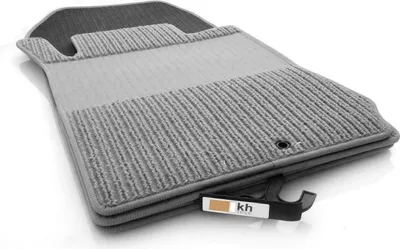 Produktbild von Rips Fußmatten Mercedes W210 S210 Matten Set in Original Qualität Autoteppich 4-teilig Ripsmatten Grau mit Absatzschoner