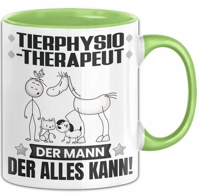 Produktbild von Tierphysiotherapeut Tasse Geschenk für Tierphysiotherapeut Der Mann Der Alles Kann Geschenkidee zum Geburtstag (Grün)
