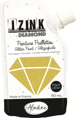Produktbild von Aladine Aladine Izink Diamond Glitter Paint 80 ml Gold