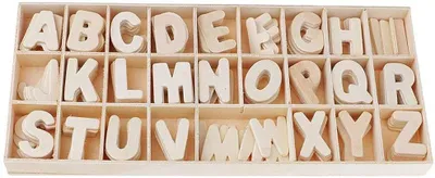 Immagine prodotto di Set 130 Lettere Decorative da Colorare con Contenitore in Legno