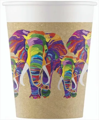 Produktbild von Elephant Pappbecher Kompostierbar 200ml 8 Stück