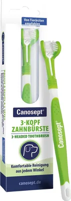 Image de ardapcare Canosept Brosse à dents 3 têtes pour chiens - 1 (Inoccupé)