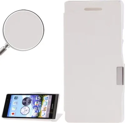 Produktbild von Handyhülle Tasche für Huawei Ascend P6 weiß gebürstet