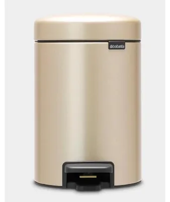Image de Brabantia NewIcon Poubelle à pédale 3 litres 3 L Round Champagne