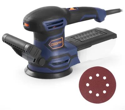 Exzenterschleifer 450 W, 125 mm, mit Staubbox und Schleifpapier