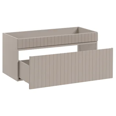 Produktbild von Waschbeckenunterschrank 100 cm Auszug IRAKLIO-56-CASHMERE Kaschmir B/H/T ca. 100/46/45,6 cm
