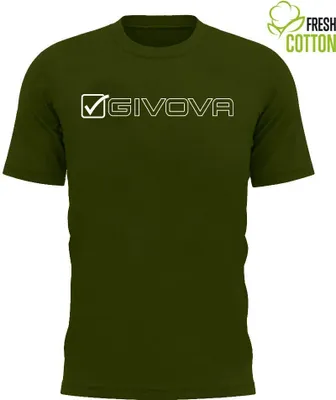 Immagine prodotto di T-shirt in cotone Givova Mondo Verde Verde Militare
